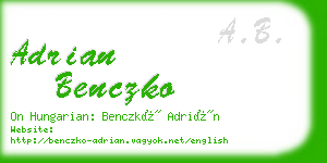 adrian benczko business card